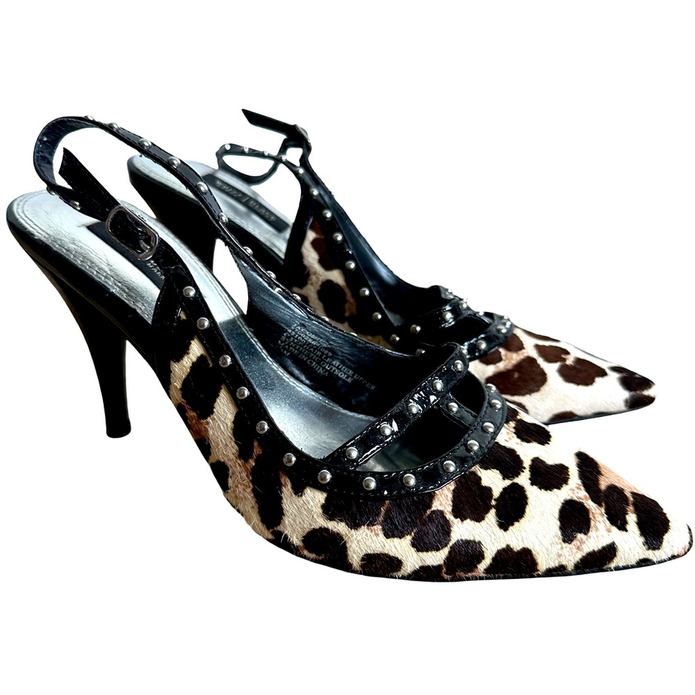 White House Black Market Jacquie Calf Hair Leather Upper Heels Size 7.5